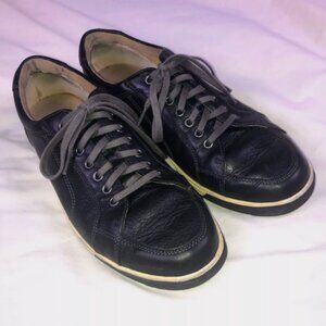 Mens 10 Cole Haan Quincy Sport Oxford II Black Leather Shoes C13813